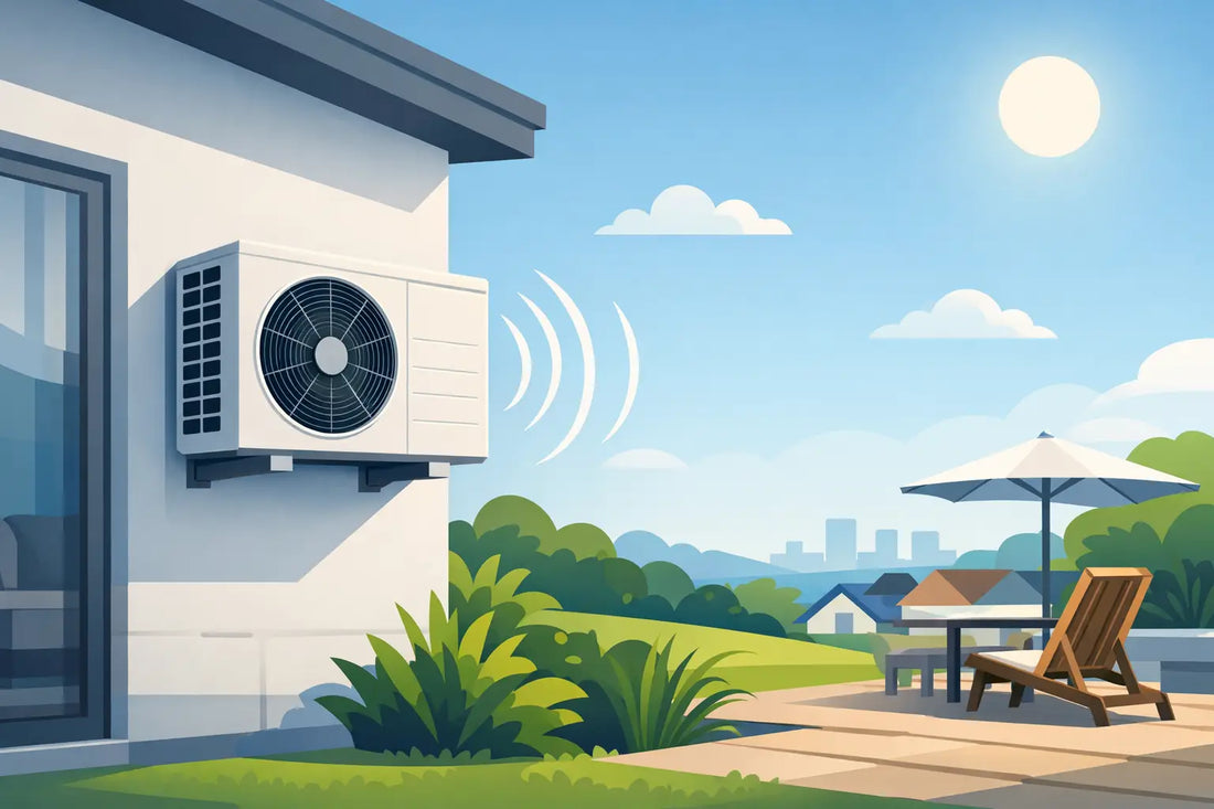 Hoeveel geluid maakt een buitenunit airco?